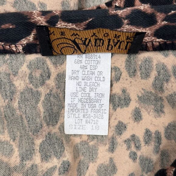 Vintage David Paul NY Leopard Print Above The Knee Pencil Skirt Size 10 Y2K 90's - Picture 9 of 9
